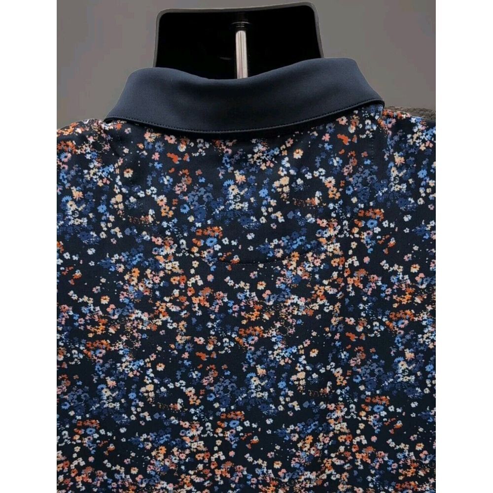 Walter Hagen Navy Floral Polo Shirt - Picture 4 of 5